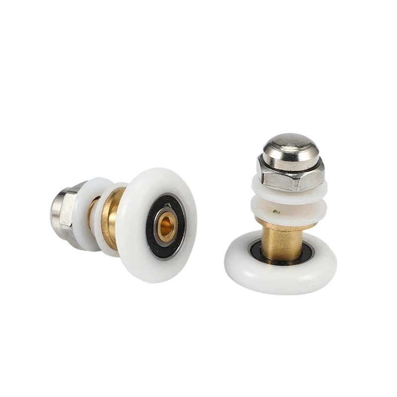 8PCS 25Mm Diameter Shower Glass Sliding Door Hanging Wheel Roller Bathroom Sliding Cabinet Eccentric Pulleys