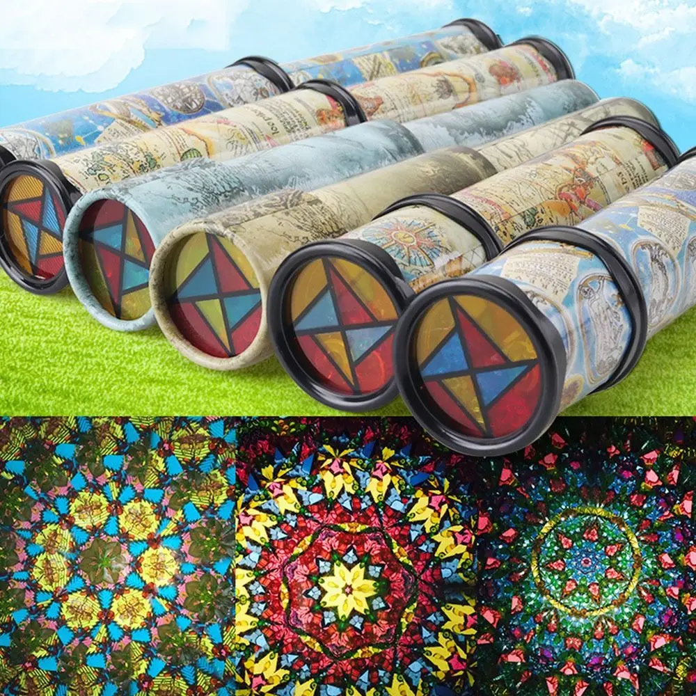 Plastic Rotation Kaleidoscope Colorful Paper Fancy Colored World Toys Scalable 21/30/27cm Magic Changeful Kaleidoscope children toys