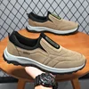 Men's Casual Thick Bottom Outdoor Sports Shoes Easy Wear round Toe Synthetic Leather EVA Padded Comfortable Spring Autumn