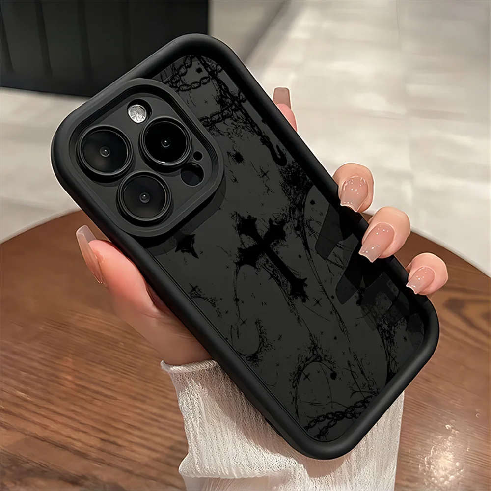 Luxurious Dark Gothic Cross Mark Phone Case Cover