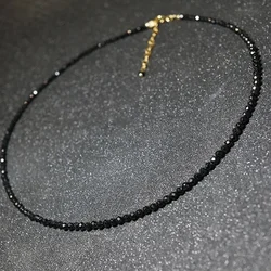 Elegant Black Beaded Choker Necklace for Women - Fashion Jewelry 2023 (Black)