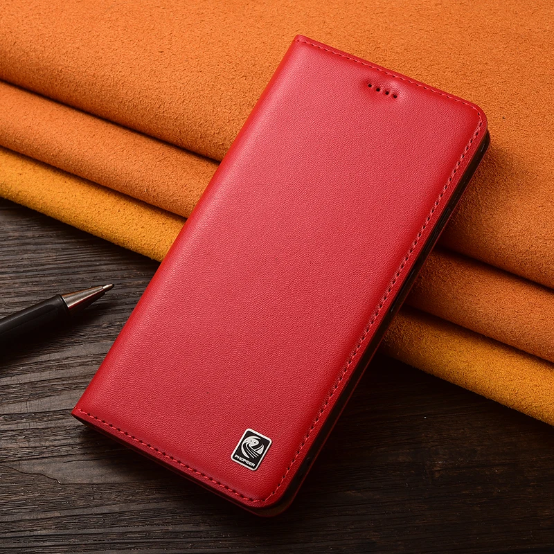 Napa Genuine Leather Flip Case - Premium Phone Cover with Card Slots & Scratch Resistance