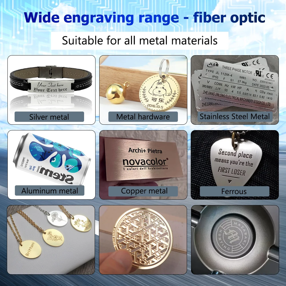 300W Auto Focus JPT M7 Mopa Fiber Laser Marking Machine Stainless Steel Metal Cutting Gold Silver Ring Laser Engraver — view 6