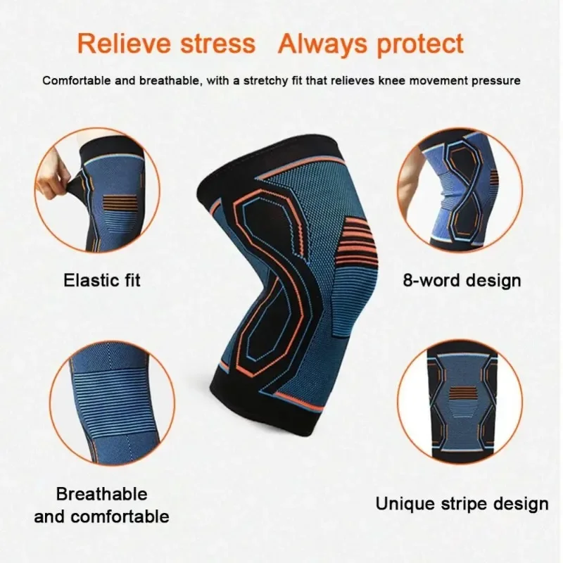 Compression Knee Pads Knee Support Sleeve Gym Sports Protector Basketball Volleyball Run Fitness Equipment Brace Protection knee pad,knee support,knee support sleeve,knee brace,knee wraps