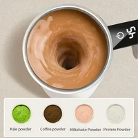 Tasse magnétique à agitation automatique avec écran LCD Tasse de mélange en acier inoxydable pour café et lait Tasses thermiques intelligentes rechargeables par USB 4