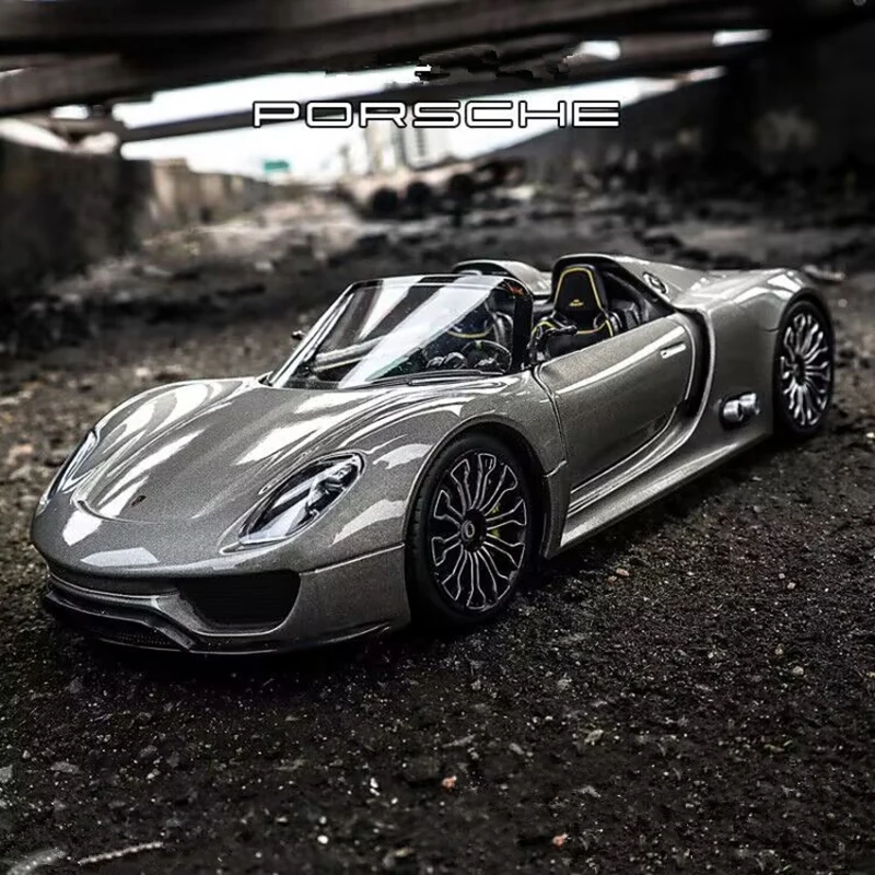 

WELLY 1:36 Porsche 918 Spyder Alloy Sports Car Model Diecast Metal Racing Car Vehicles Model Simulation Collection Kids Toy Gift