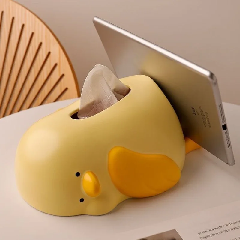 Nordic ins lying flat duck ceramic tissue box living room porch bathroom drawer storage carton home decoration accessories 3