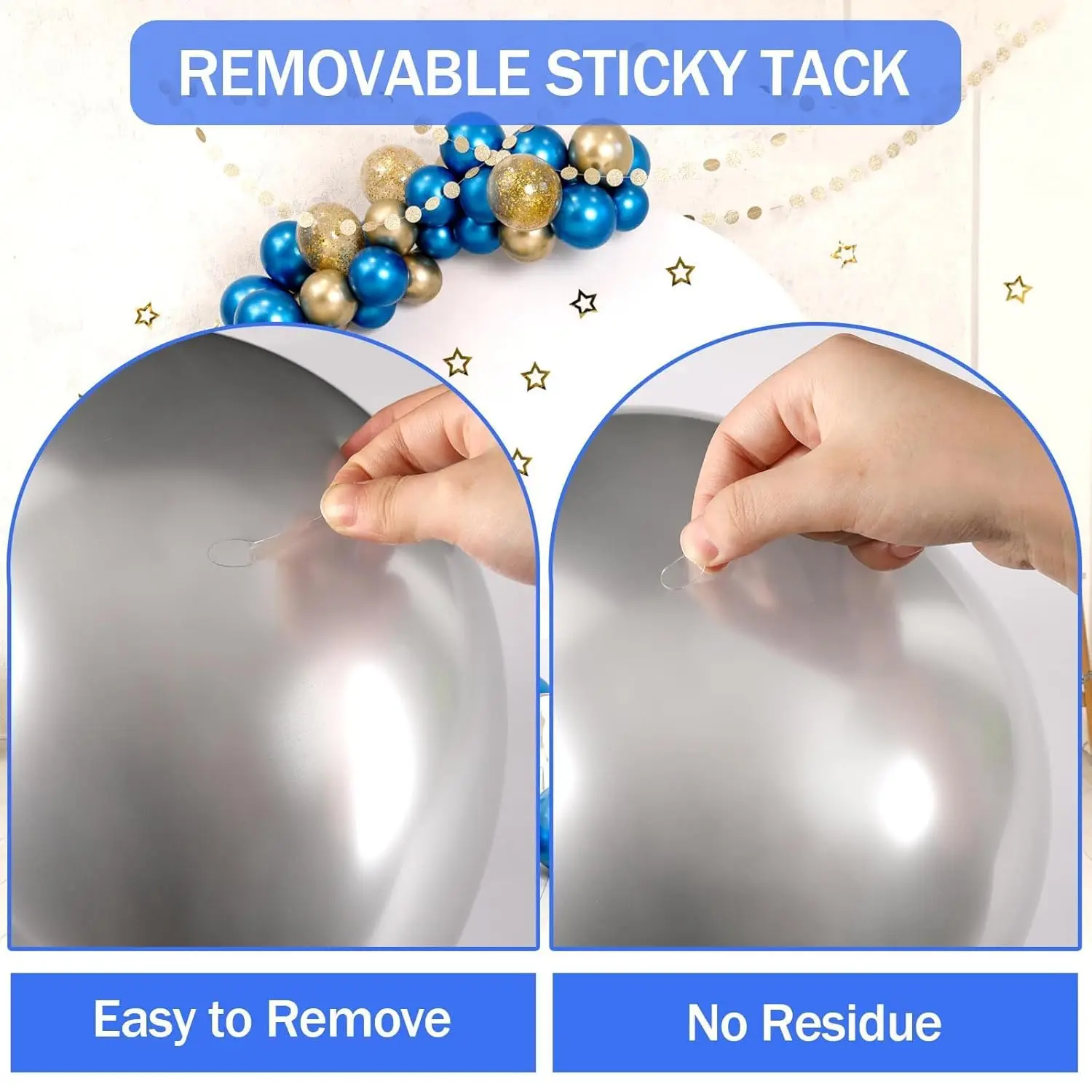 120pcs Mounting Putty Clear Double Sided Gel Removable Sticky Dots for Balloons Crafts Festival Party Hanging Home Office Decor double sided glue pads