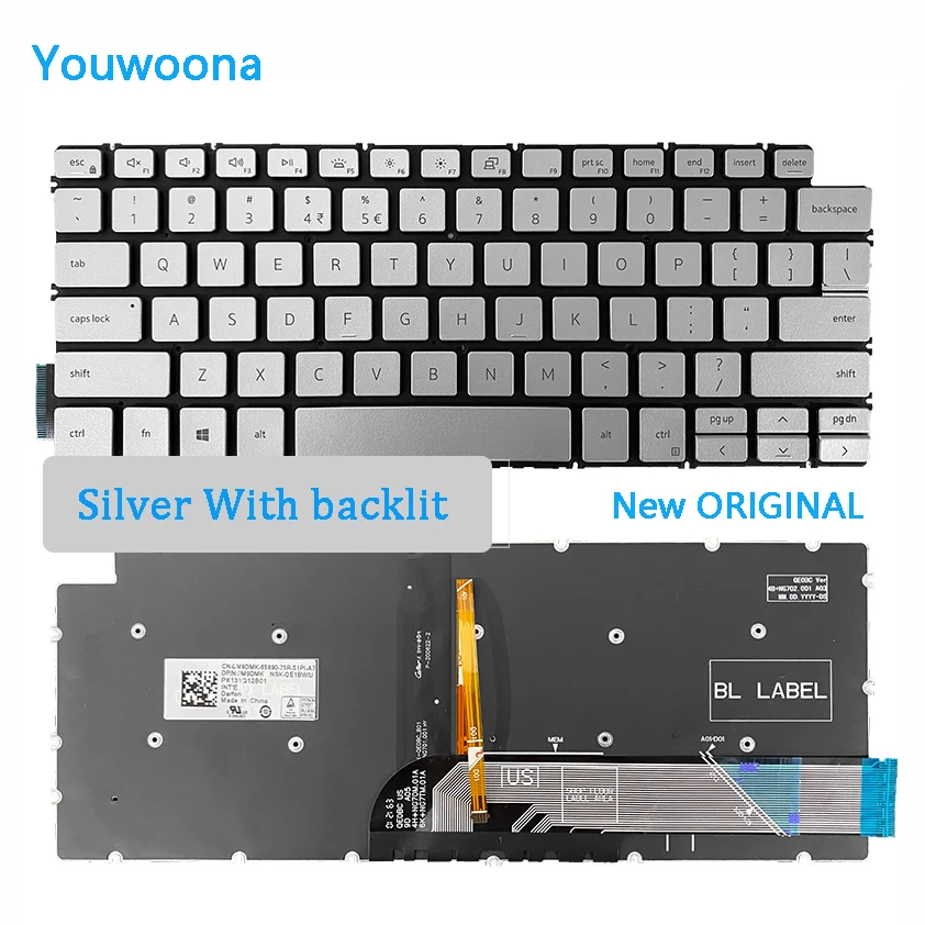 NEW ORIGINAL Laptop Keyboard For DELL Latitude 3301 3410 E3301 P114G P120G P113G P115G