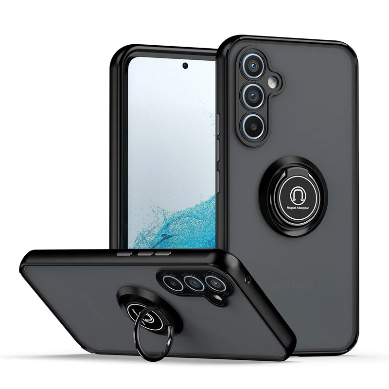thumbnail image 1 of Funda a prueba de golpes para Samsung Galaxy A54, A34, A14, 5G, soporte de anillo de Metal mate, armadura, funda trasera para Samsung A54, M14, M54, 5g, 1 of 5