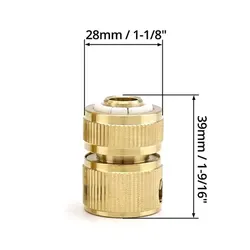 High-Pressure 4-Way Water Quick Connector for Garden Irrigation and Cleaning Tasks (Golden)