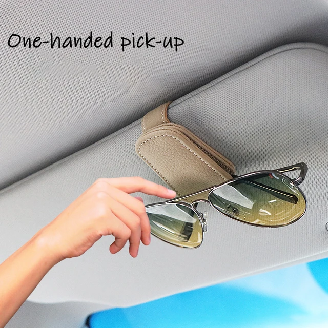 Auto Sonnenblende Organizer Leder Sonnenbrille Halter Multi-funktions Karte  Halter Lagerung Tasche Auto Gläser Clip Auto Zubehör - AliExpress