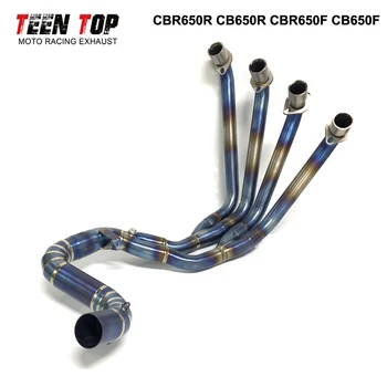 Titanium Alloy Motorcycle Exhaust Link Pipe For Honda CBR650R CB650R 2019~2021 CBR650F 2014~2018 CB650F 2017~2018 Motobike Elbow