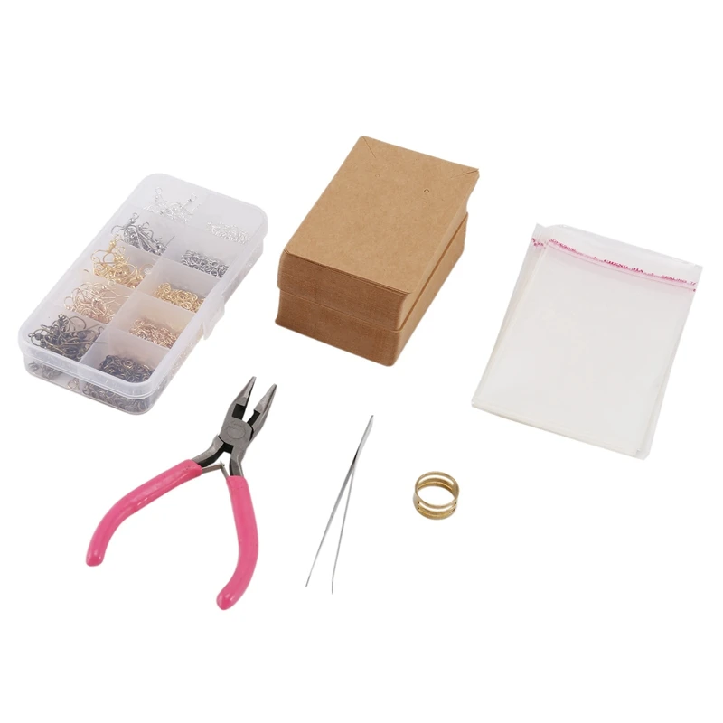 

Earring Making Supplies, Earring Making Kit With Earring Hooks, Jump Rings, Pliers, Earring Backs, Earrings Holder Cards And Cle