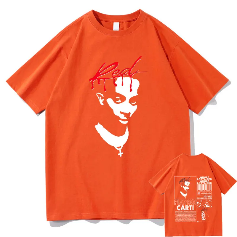 Rapper Playboi Carti T-shirts Music Album Whole Lotta Red Graphic
