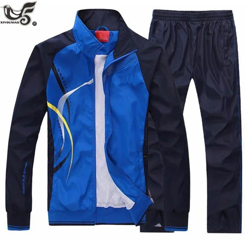 men's set spring autumn jogging sportswear two piece sport suit jacket+sweatpants sweatsuit men basketball tracksuit clothing Men's Set Spring Autumn Jogging Sportswear Two Piece Sport Suit Jacket+Sweatpants Sweatsuit Men Basketball Tracksuit Clothing 2