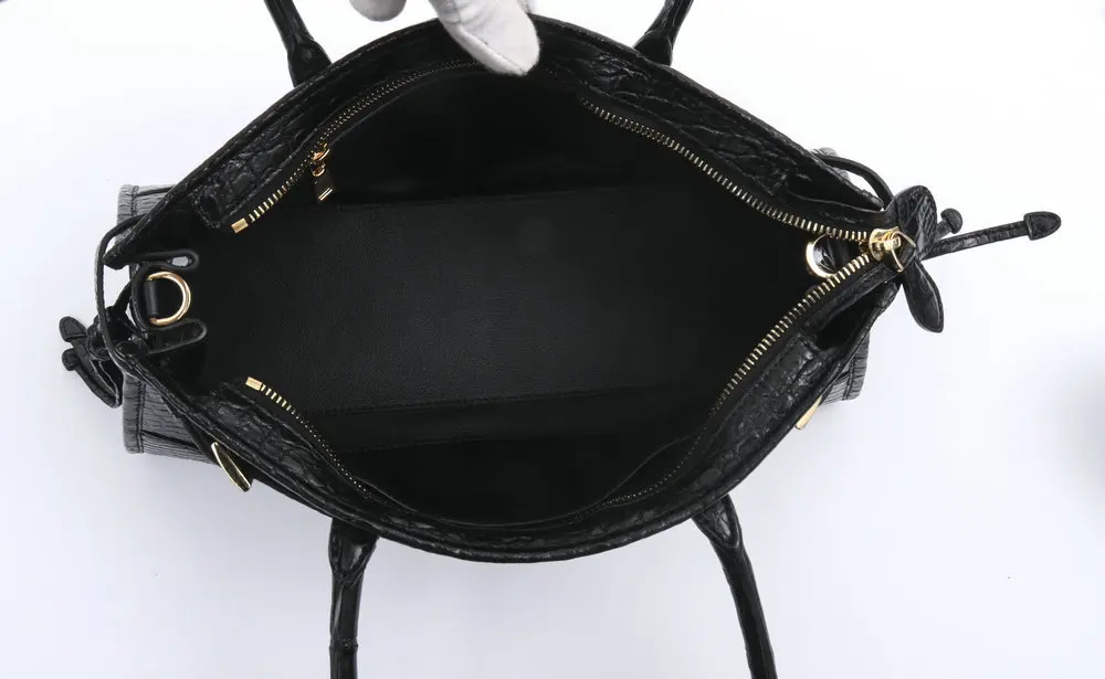 Genuine crocodile leather handbag