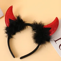 Enchanting Feathered Gothic Angel Headpiece with Glamorous Horns for Women’s Halloween Party (Black - 3)