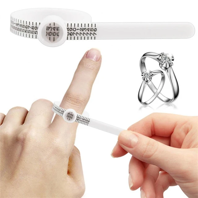 Ring Sizer Measuring Tool Reusable Ring Size Guage for Fingers Jewelry  Sizing Tool 1-17 US Ring Sizer (100 Pcs Black and White) - AliExpress