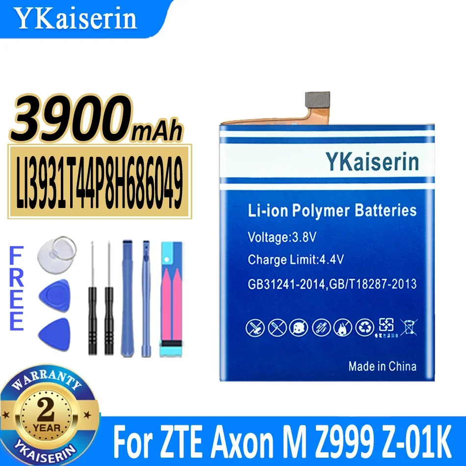 

Аккумулятор ykaisсеребрин 3900 мАч LI3931T44P8H686049 для ZTE Axon M Z999 Z-01K Bateria