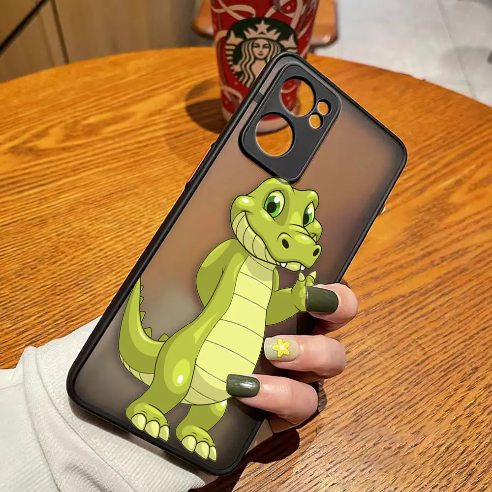 thumbnail image 1 of Funda de teléfono mate para OPPO RENO 8 8T 7Z 7 6Z 6 5 4 3 PRO PLUS 4G 5G Edge Funda Coque Capa Shell lindo dibujos animados cocodrilo, 1 of 5