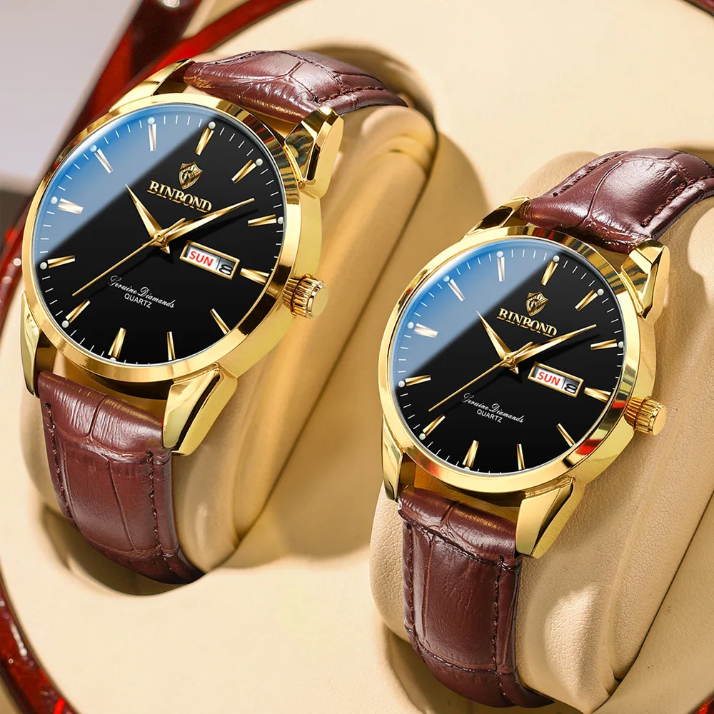 Man Watch Couple Watch For Women Men Waterproof Clock Male Calendar Quartz Wrist Watches Leather Strap Ladies quartz watch digital watch digital wristwatch fashion couple watches waterproof wristwatch