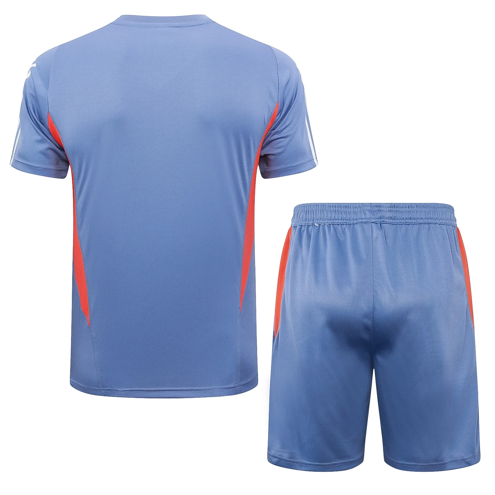Adidas Soccer Jerseys Men Short-sleeved Above-the-knee Shorts Versatile Lightweight Training Suit Blue