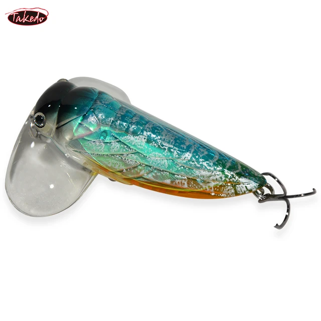 TAKEDO RL15 Topwater Wobbler Cicada Bait Bionic Insect Bait Popper Fly  Fishing Lure Cicada Wing Artificial Crankbait For Pike - AliExpress