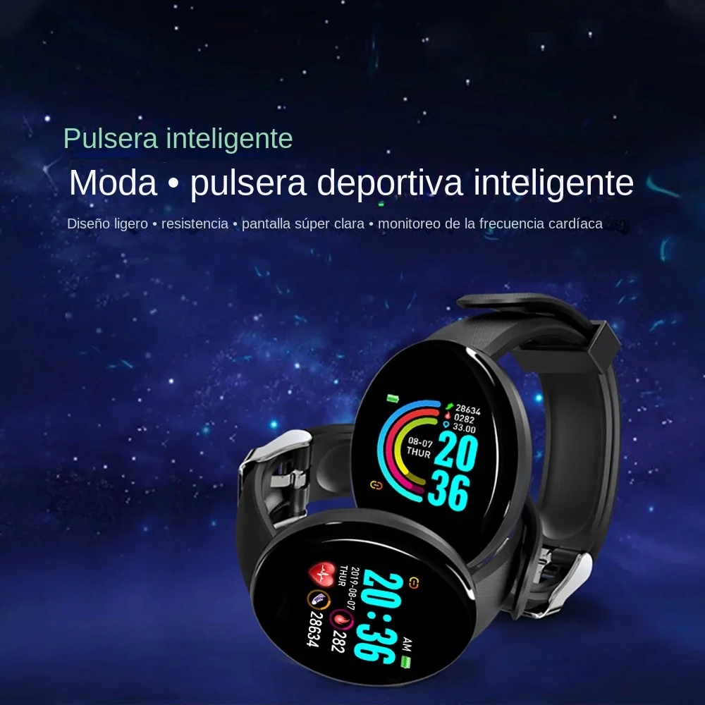 Women Smart Watch Men Smart Bracelet LED D18 Smartwatch