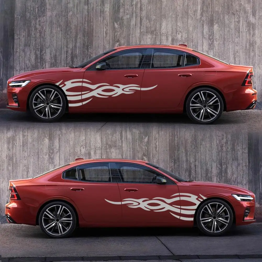 

2Pcs Stylish Simulation Flame Car Decal Car Sticker No Residue Ornamental