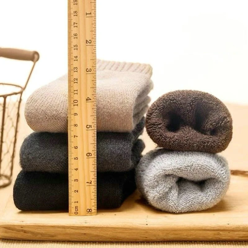 1 Pairs Winter Warm Women Socks Merino Wool Men Super Thicker Solid Against Cold Thermal Plush Thick Snow Terry Socks 3
