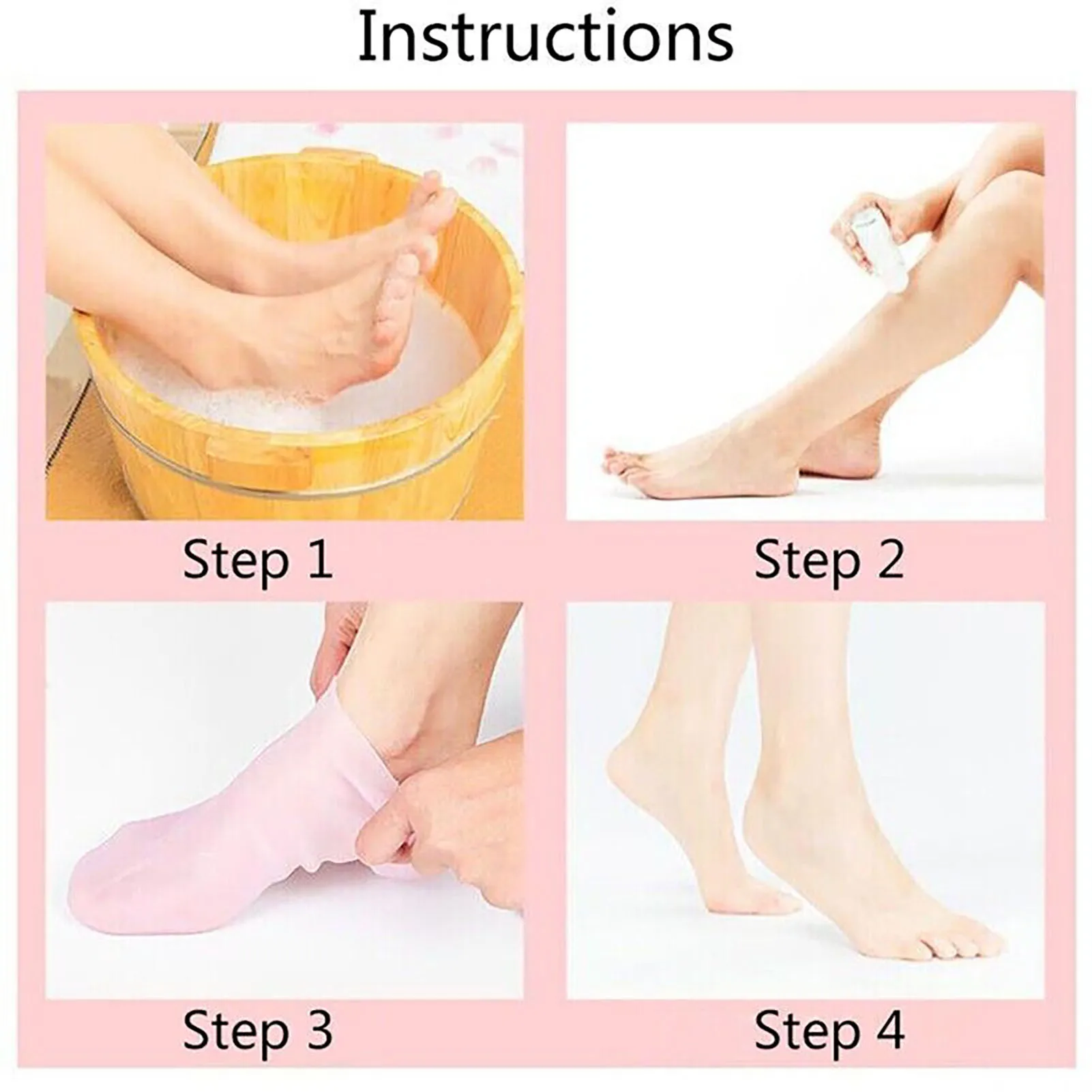 Women Silicone Moisturizing Socks Waterproof Breathable Softening Socks for Repairing Dry Feet Cracked Heels