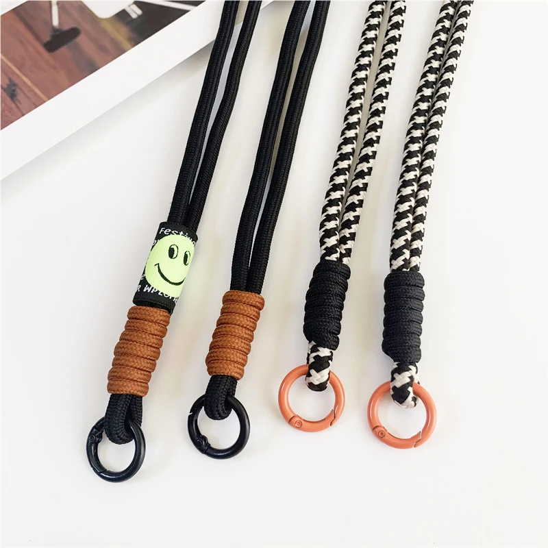120cm Double Rope Crossbody Phone Lanyard with Anti-Loss Neck Clip