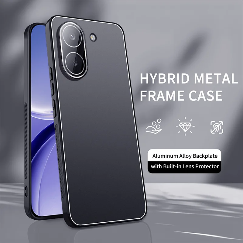 Shockproof & Drop-Resistant Phone Case with Integrated Lens Protector, Durable PC + TPU Material