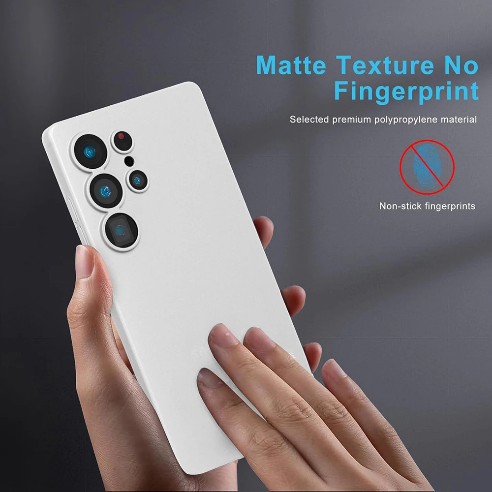 0.3mm Ultra thin matte phone case transparent frosted PP hard cover flexible cover for Samsung Galaxy S25 S24 Ultra Plus S25+ phone case phone waterproof case