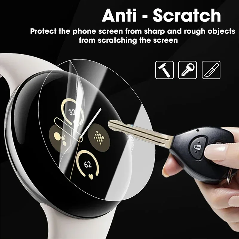 1-5Pcs Google Pixel Watch 3 용 시계 보호 하이드로 겔 필름 Pixel Watch 2 1 용 45mm 41mm 안티 스크래치 TPU 화면 보호기