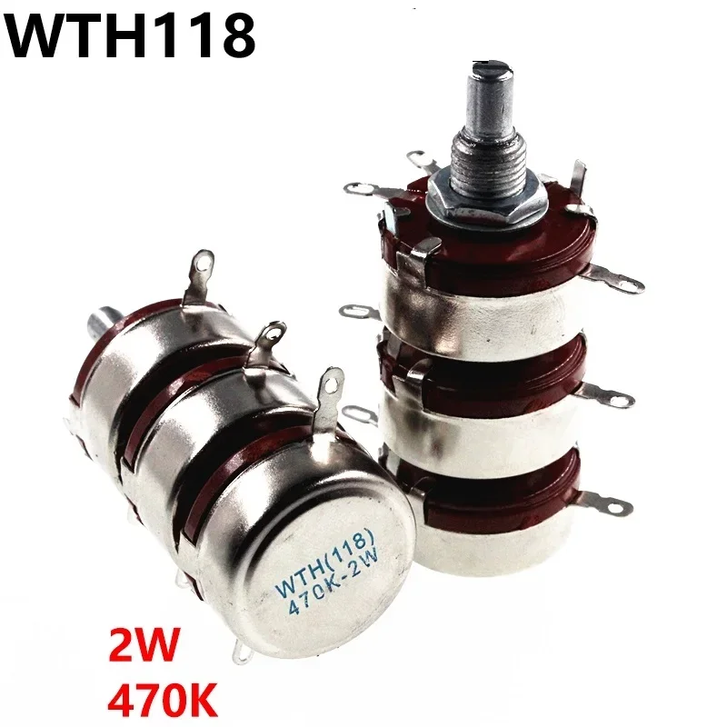 

3-Потенциометр WTH118 2 Вт 470K, трехслойный потенциометр