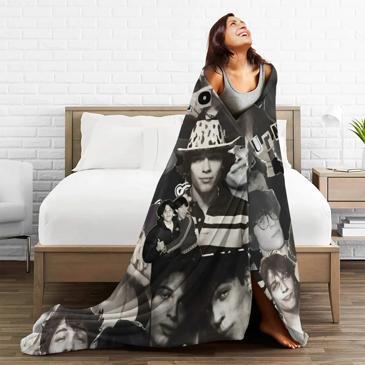 Sturniolo Triplets Blanket Quality Warm Soft Music Throw Blanket Spring Decorative Couch Chair Pattern Bedspread 5