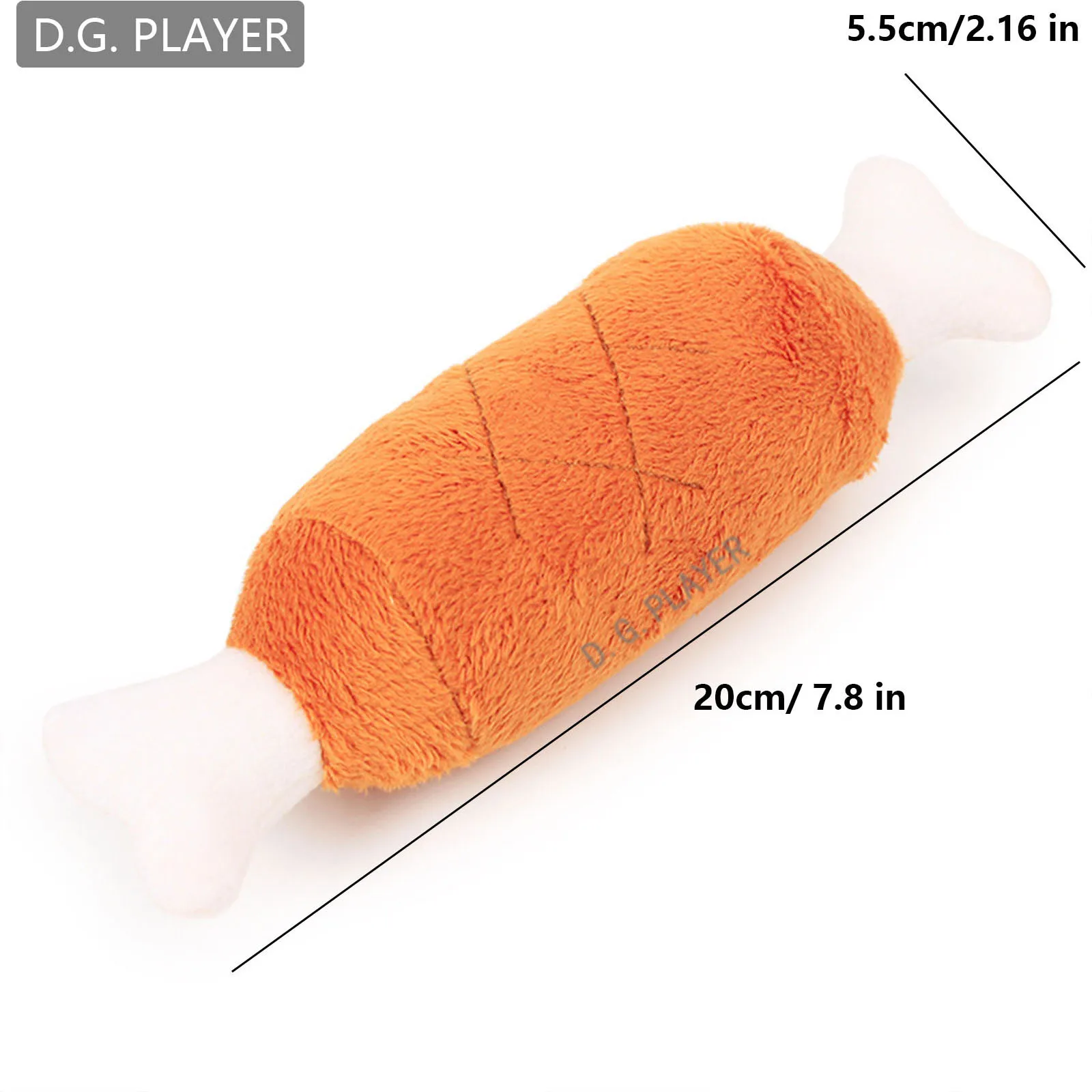 D.G. PLAYER Pet Teething Toys Plush Drumstick Talking Toys Dog Chew Molar Interactive Game Bite Resistant Pet Toy anxiety relief dog toys rubber teething toy for dogs dog chew toy anxiety relief teeth pet supplies for chewers pet teething