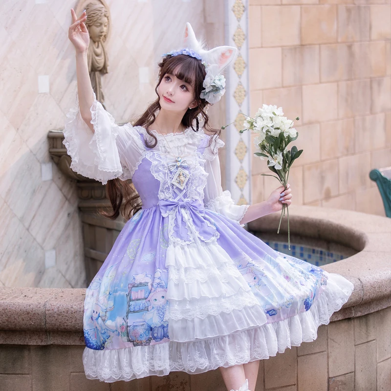 Lolita Jsk Dress Women Cosplay Straps Sleeveless