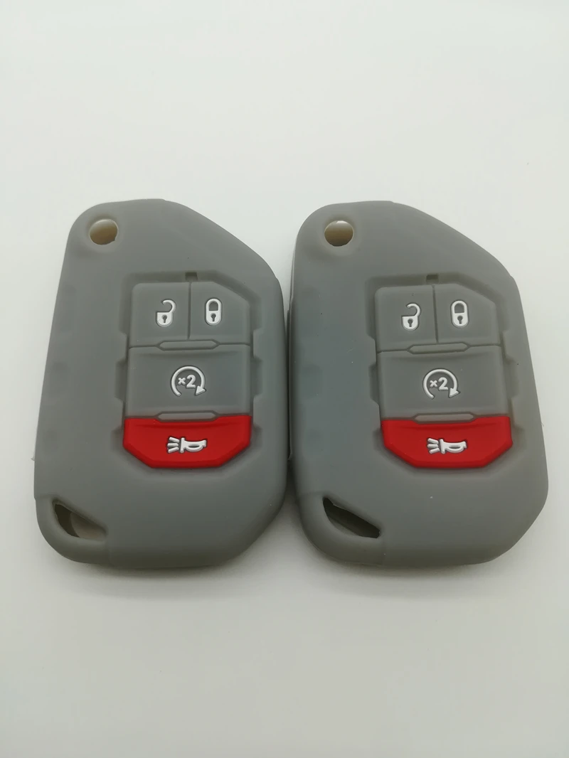 

for jeep key Cover bag Rubber Fob for Jeep Wrangler Gladiator2022 2pcs