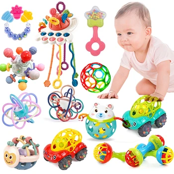 Newborn Baby Rattles & Teether Set 1