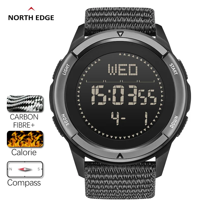 Outdoor Sports Watch For Men Swimming Metronome Compass Waterproof Carbon Fiber Case Nylon Strap Men Watch Relogios Masculino 2023 men nylon band military watch gemius army watch high quality quartz movement men sports watch relogio masculino