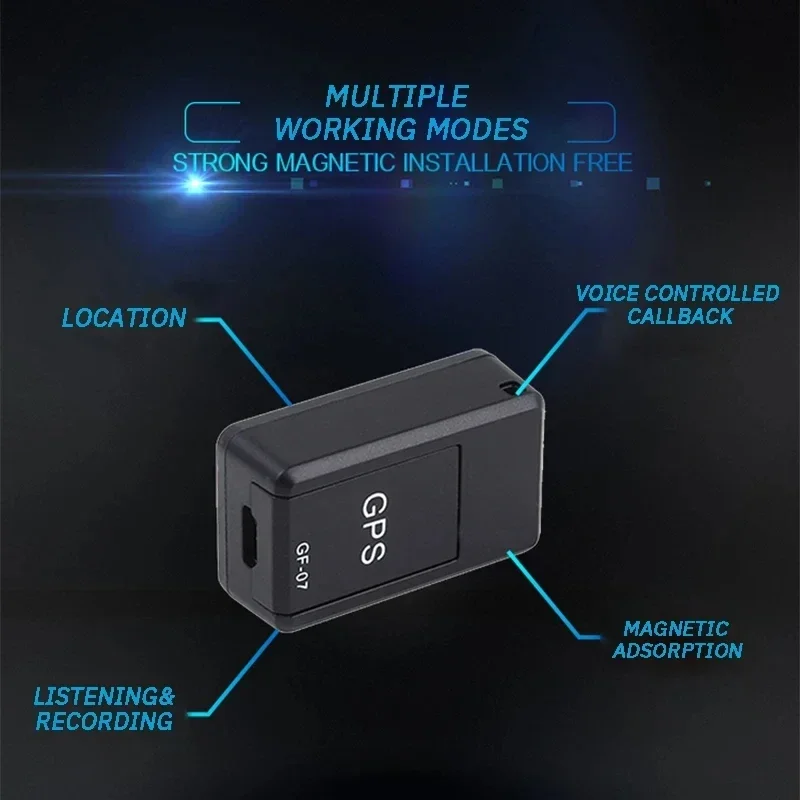 GF07 Strong Magnetic Car Tracker Anti-lost Anti-theft Device Mini Portable Precise Positioning GPS Locator for Children Elderly
