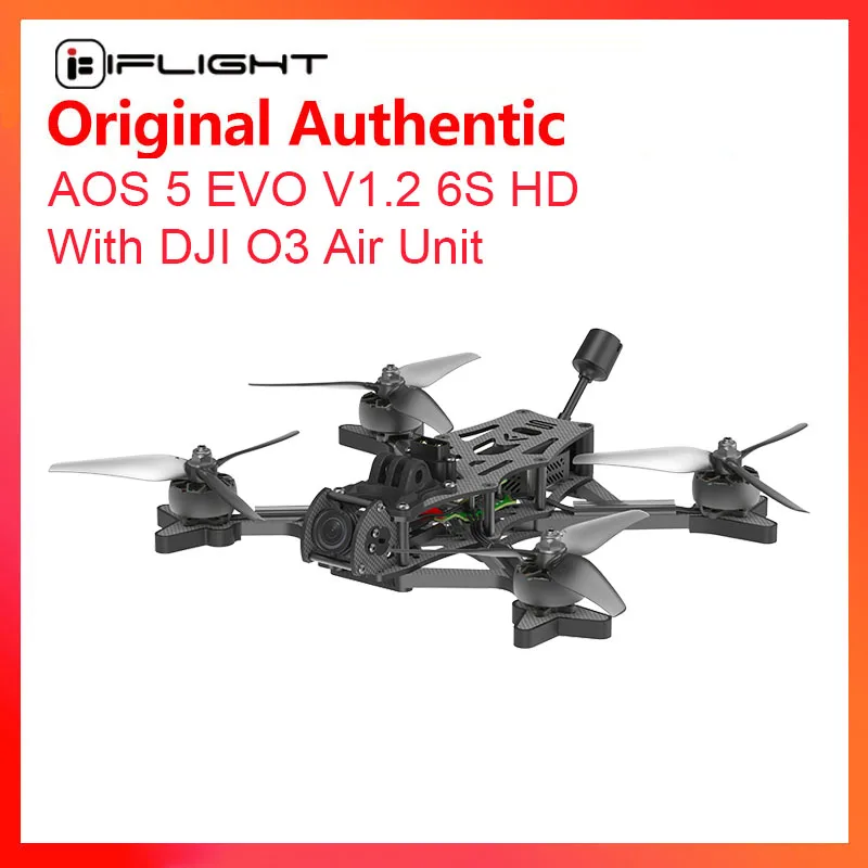 Aos 5 Evo V1.2 6S Hd Fpv Drone Bnf Con Dji O3 Air Unit Per Fpv