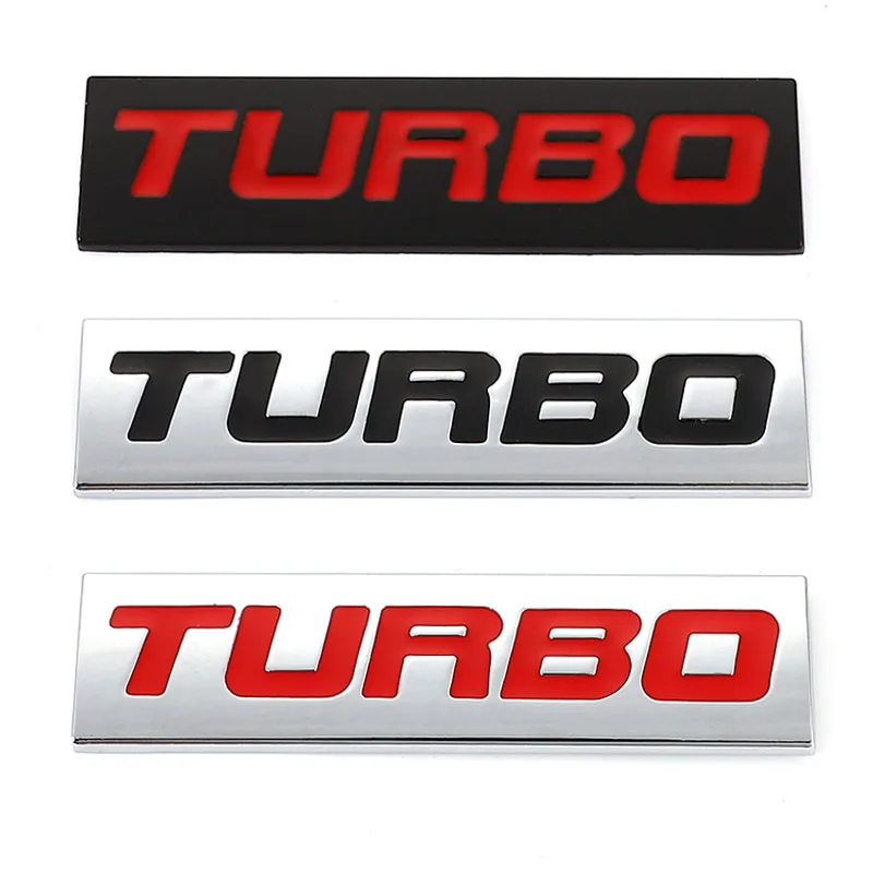 

3D Metal Car Sticker Turbo Logo Emblem Badge Decals for Turbo Logo BMW Audi Volkswagen Ford Nissan Toyota Honda Jeep Volvo Opel