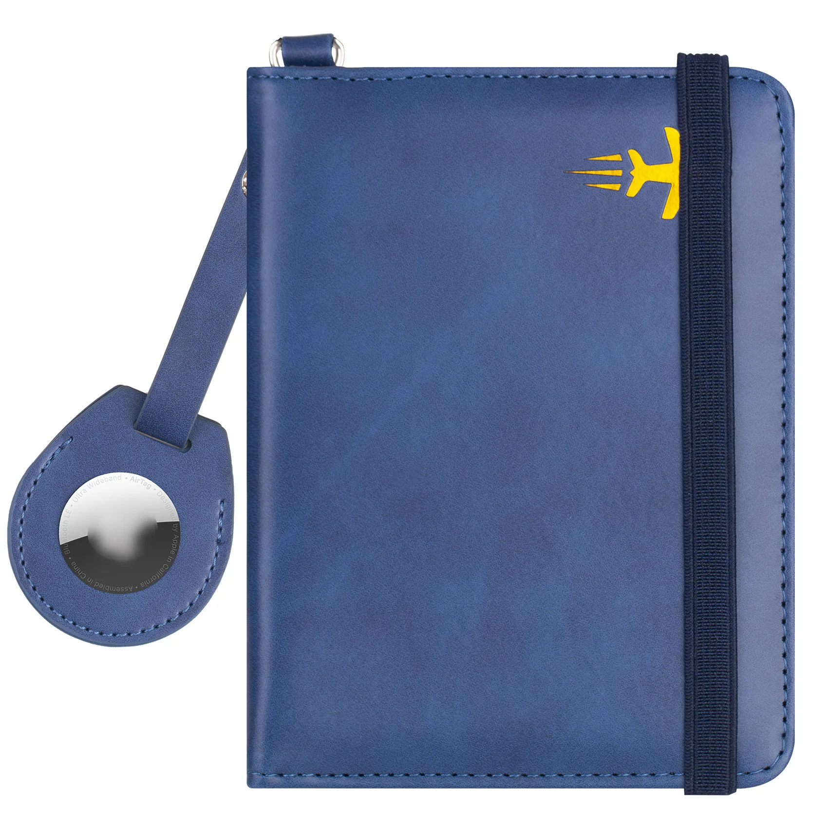 AirTag Passport Holder, RFID Blocking Passport Wallet with Air Tag Holder, Travel Essentials