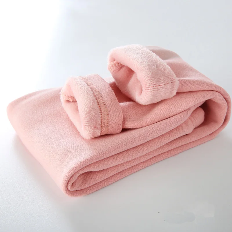 Girls Pants New Grils Pants Winter Thick Warm Trousers Girls Leggings Warm Elastic Waist Cotton Leggings