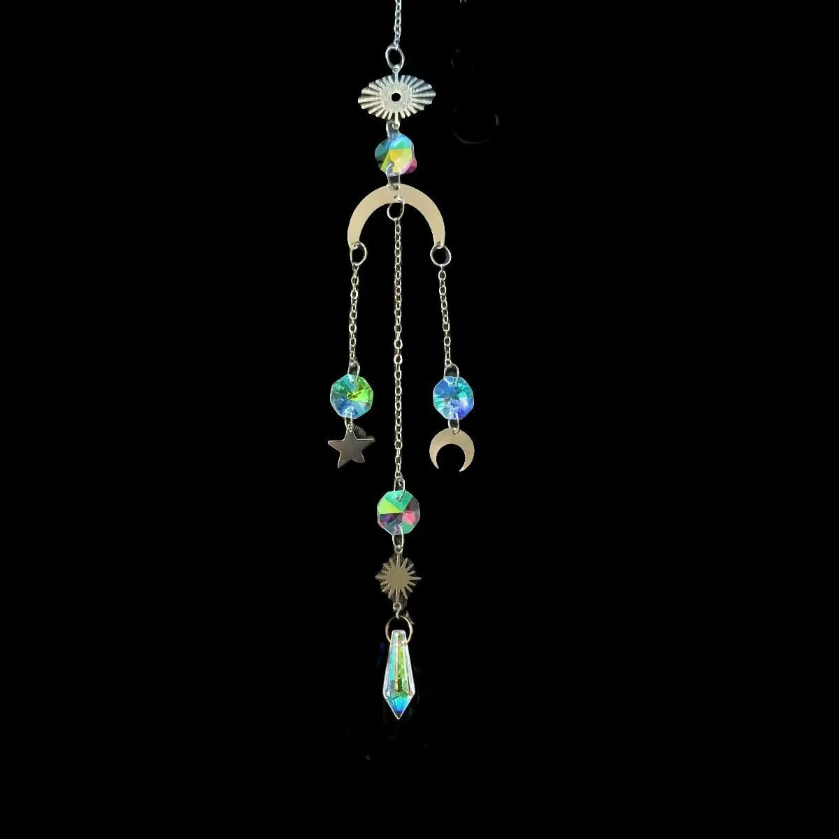 1PC Crystal Sun Catcher For Window Hanging Suncatchers Prismas Chain Rainbow Maker Glass Prisms Decor For Home Garden