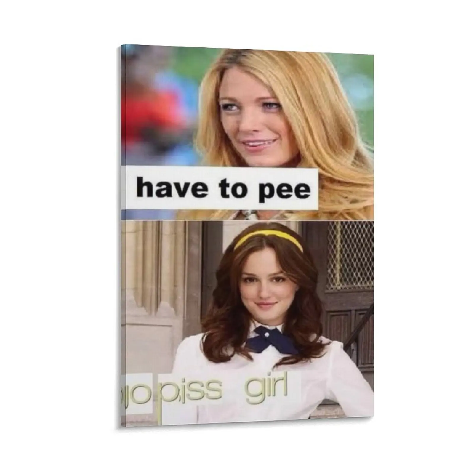 

i have to pee go piss girl Canvas Painting wall art Luxury living room decoration